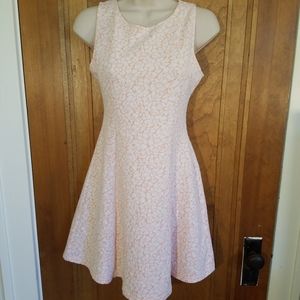 Divided Peach w/White Daisy Dress, 8